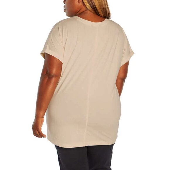 NEW Banana Republic Roll Sleeve V-Neck T-Shirt | Beige - Picture 3 of 6